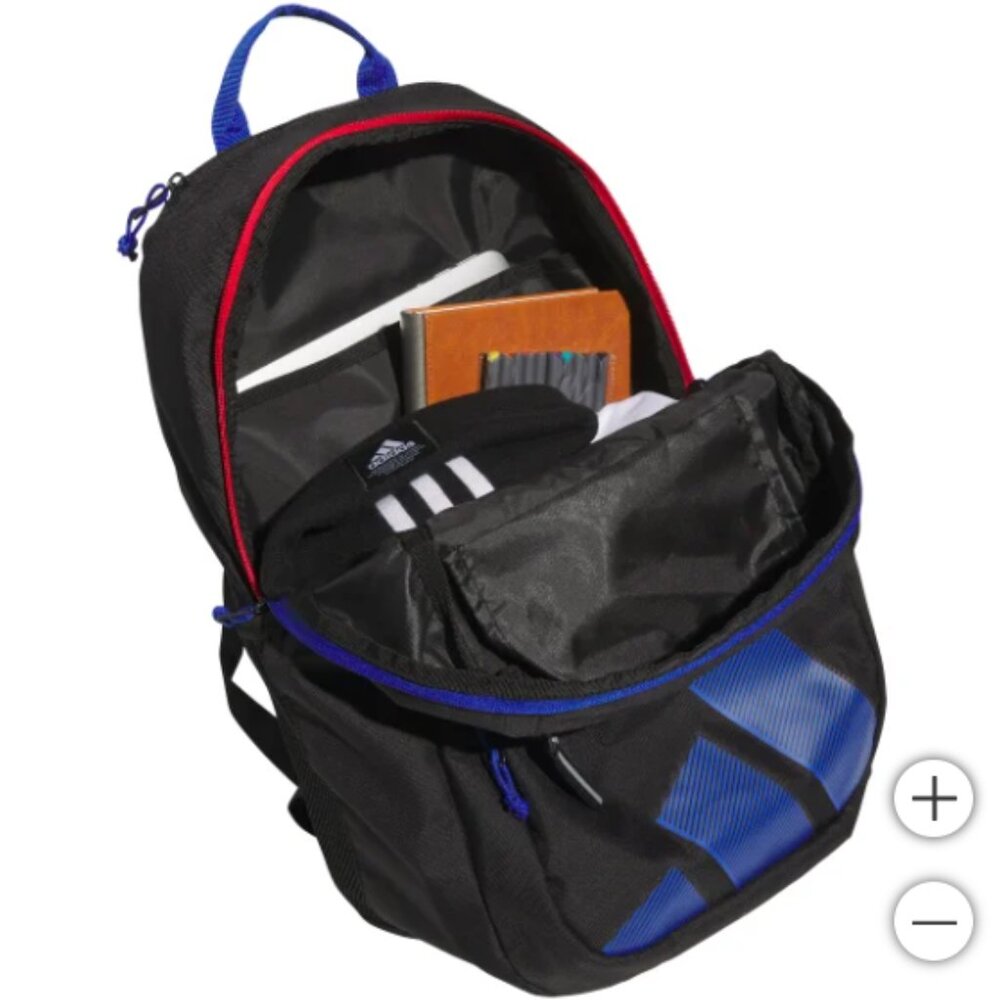 adidas Midway Backpack Black/Blue - Picture 4 of 5
